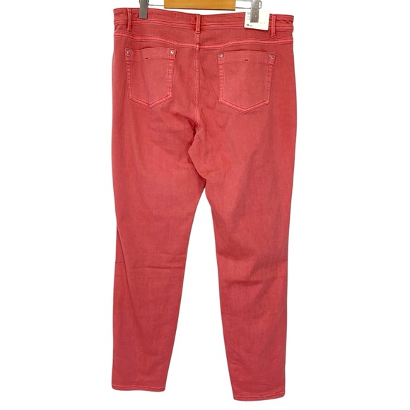 J. Jill Jeans Womens 16 TALL Slim Ankle Salmon Pink Orange - Picture 5 of 8